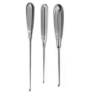 Curette à os brun personnalisée Cuillère ronde et pointue à manche en acier à tige droite et coupe ovale Instruments orthopédiques pour os - Product Image 2