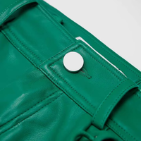 Pantalones de Compresión Transpirables e Impermeables de Cuero Genuino Ecológico para Mujer, Leggings Casuales de Primavera para Motocicleta