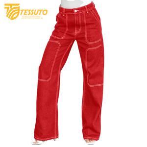 Pantalones cargo de cintura alta para mujer Vaqueros de cintura alta elegantes - Product Image 5
