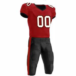 Uniformes de football américain de haute qualité, respirants, à séchage rapide, grande taille, design 3D personnalisé, motif drapeau de style haut de gamme, protection UV - Product Image 3