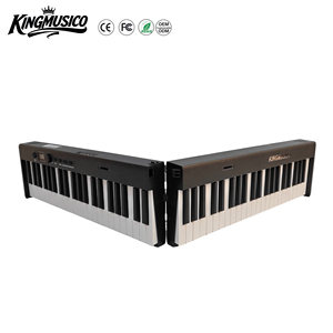 Piano numérique multifonctionnel portable 88 touches fabriqué en usine – Clavier numérique chinois noir/blanc - Product Image 3
