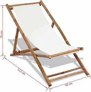 Chaise de jardin pliante en bambou, légère, portable, siège d'extérieur, traitée anti-UV, mobilier éco-responsable, tailles personnalisées disponibles - Product Image 3