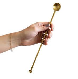 Cuchara de barra de latón Cuchara de cóctel de mezcla de doble cara Artesanías personalizadas Agitador de cóctel a los costos más bajos - Product Image 3