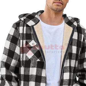 Sudadera con capucha personalizable para hombre, algodón básico mezclado con ropa de invierno gruesa y cálida, Sudadera con capucha Sherpa sólida de invierno de peso pesado personalizada - Product Image 5