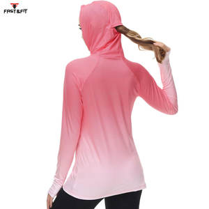 Saison d'été Custom Made Sublimation Fishing Hunting Hoodies Breathable Quick Dry Wholesale Price Women Fishing Hoodies - Product Image 4