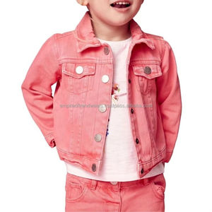 Chaqueta Vaquera Acolchada de Mezclilla para Niñas, Color Personalizado de Alta Calidad, Ropa Exterior Informal de Lona, Transpirable, de Algodón, para Otoño - Product Image 3