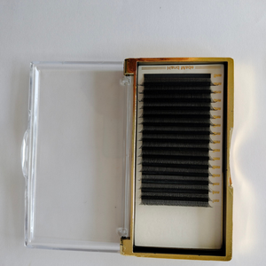 2023 logotipo privado pelo sintético hecho a mano pestañas largas naturales W 16 líneas ventiladores prefabricados individuales fácil aplicación de pegamento belleza - Product Image 4