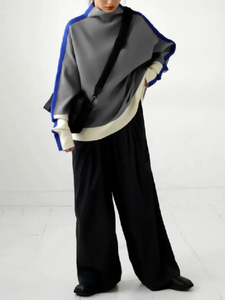 Conjunto Casual de Color Sólido, Top Corto Tejido y Pantalones Largos con Diseño Estampado, 100% Algodón, Impermeable, Transpirable, Sudadera con Logotipo Frontal para Invierno - Product Image 6