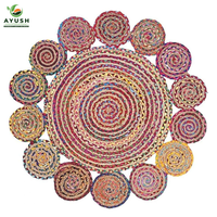 Tapis pour enfants en jute, coton et denim, écologiques, tissés à la main, sur mesure, décoration intérieure, adaptés aux animaux domestiques, antidérapants