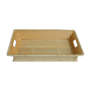 Ensemble de plateaux de service en bambou de style moderne Offre Spéciale personnalisé pour table basse en bois brut poignées décoratives pour nourriture thé café - Product Image 3