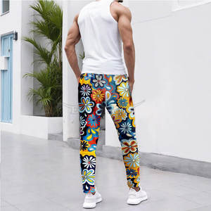 Pantalones Deportivos con Estampado Gráfico en Toda la Superficie, Tela Suave, Hechos a Medida, Estilo Urbano, para Hombre - Product Image 3