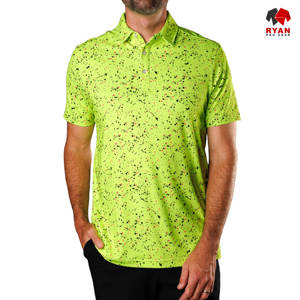 RYAN PRO GEAR Chemises polo personnalisées pour hommes Tissu en viscose/polyester tricoté anti-froissement Manches courtes Service OEM - Product Image 1