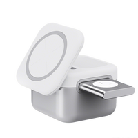 Station de charge sans fil magnétique 3-en-1 détachable et pliable pour téléphone, montre et écouteurs