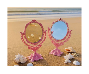 Espejo de Mano con Hermosa Concha Marina - Espejo Decorativo de Concha Natural, Artesanía de Vietnam para Maquillaje, Viajes y Uso Diario - Product Image 4