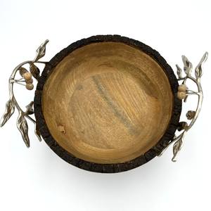 Decorative <b>Wooden</b> <b>Bowl</b> Handcrafted Wood <b>Salad</b> <b>Bowl</b> with Vintage Look and Rustic for Home Decor - Product Image 1