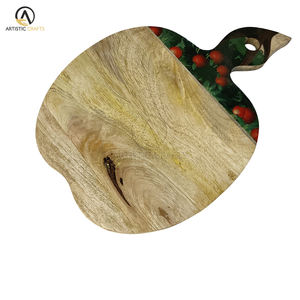 Tabla de queso de bambú con diseño de hoja duradera, bloque de corte de cocina de madera de mango para uso en restaurantes y hoteles - Product Image 3