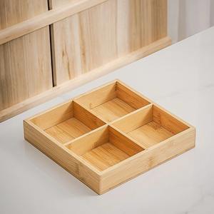 Bandeja divisoria de bambú para servir aperitivos y frutos secos bandejas divisorias de madera de alta calidad al mejor precio - Product Image 5
