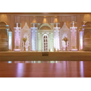 Mariage indien Maharaja scène ouverte Mandap superbe Six piliers de fibres scène de mariage scène ouverte Mandap pour cérémonie de mariage hindou - Product Image 3