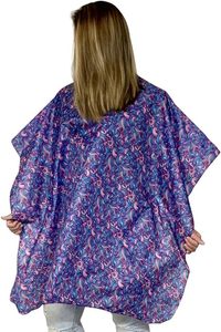 Capa de peluquería cómoda de poliéster impermeable con broches para estilistas y uso de salón de mujeres - Product Image 5
