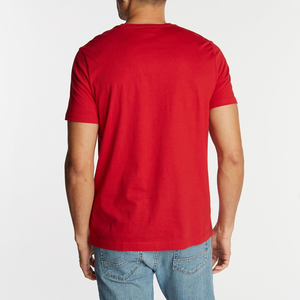 เสื้อยืดคอกลมสีแดงแขนสั้นผ้าฝ้าย 100% สกรีนลายปักโลโก้แบบ DTG พร้อมรับสั่งทำตามแบบ - Product Image 2