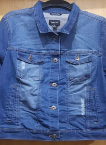 แจ็คเก็ตยีนส์ผู้หญิงทรงสลิม แขนยาว แบบใหม่ ปี 2021 ผ้าควิลท์น้ำหนักเบา ใส่ได้สองด้าน บุด้วยใยฝ้าย ปิดกระดุม - Product Image 3