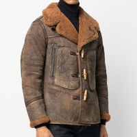 Vêtement d'extérieur en cuir vert olive sur mesure en gros avec col et ourlet en tricot côtelé, veste bomber en daim pour hommes