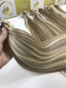 Tendance chaude Brun Bonestraight Remy Extensions de Cheveux Vietnamien Trame Raw Virgin HD pour Perruques Lace Frontal - Product Image 4