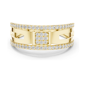 Bague en diamant cultivé en laboratoire de 0,464 carats pour femmes, clarté VVS-VS EF, or 18 carats, 14 carats, 10 carats et argent 925, or rose, or jaune, or blanc - Product Image 2