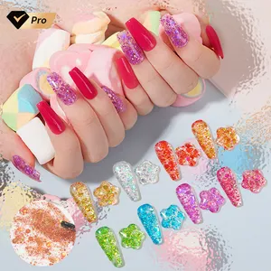 Crystal Sugar Cullet Polish Gel nail polish esmalte glitter gel polishuv gel nail polish kit