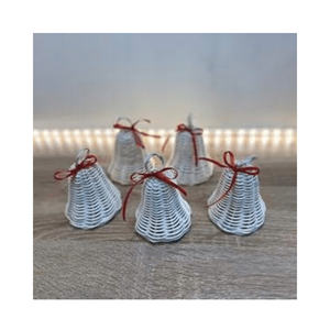 Elegant Rattan Bell <b>Christmas</b> Craft, Handmade Wicker Rattan Bell <b>Gift</b> <b>Box</b> for Rustic Home Party Tree Decor, Holiday Warmth Shine - Product Image 4