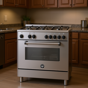 Cocina de Gas La Germania AMN855EXV 24 con Horno Eléctrico, 5 Zonas, Acero Inoxidable, Clase A (80x50x85.3cm) - Product Image 3