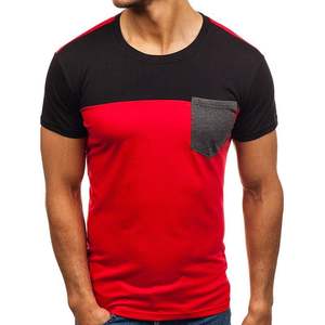 T-shirt avec logo personnalisé imprimé pour hommes, coupe ajustée, élégant, à manches courtes, vente en gros de T-shirts avec étiquette de couleur pour hommes - Product Image 3