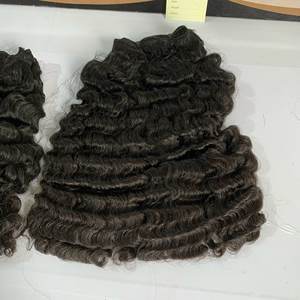 Hot Sale Virgin <b>Hair</b> Extensions Seamless Weft Visible 100% Human <b>Hair</b> Double Drawn Virgin <b>Curly</b> Weft <b>Hair</b> Bundles - Product Image 4