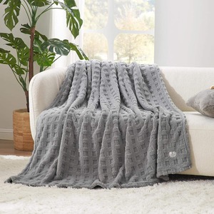 Fleece Winter Throw <b>Blanket</b> Eco-Friendly Embroidered Soft Warm Fluffy Customizable Decorative Giftable Bed <b>Blanket</b> for Women Men - Product Image 1
