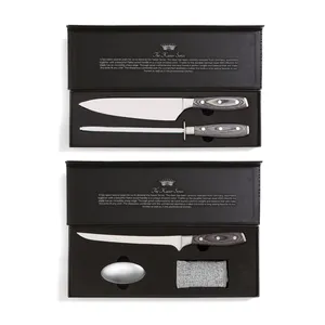 Set di Coltelli VINGA Kaiser in Acciaio Inossidabile a Due Pezzi con Design Ambidestro e Manici in Legno, Lame Affilate - Product Image 5