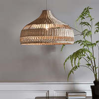 Abat-jour en rotin naturel de haute qualité écologique Vintage décoration de la maison suspension extérieur jardin utilisation alimentation solaire
