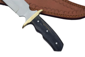 Cuchillo Bowie de Caza Moderno Hecho a Mano con Mango OEM, Hoja de Acero Inoxidable con Borde Dentado, Multiusos, Duradero, Ecológico y Apto para Lavavajillas - Product Image 6