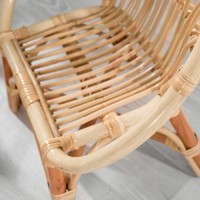 Fauteuil pour enfants en rotin fait main en forme de pomme, style d'Asie du Sud-Est, couleur unie, chaise pour la maison pour les enfants de plus de 4 ans