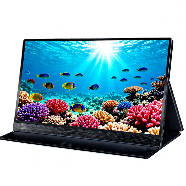 15.6 Inch Single Portable Monitor 16:9 Aspect Ratio Full HD for Laptop Excel Data Analysis Multi-Window Display