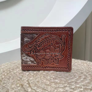 ใหม่แฮนด์เมดคาวบอยของแท้Cowhideหนังดอกไม้มือToolledกระเป๋าสตางค์ผู้ชายตะวันตกด้วยมือแกะสลักล่าสุดผู้ชายกระเป๋าสตางค์หรูหรา - Product Image 2