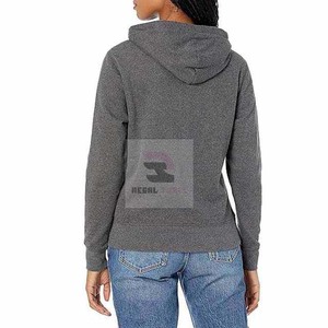 Sweat-shirts à capuche zippés en polaire personnalisés pour femmes, décontractés, pour l'hiver, avec motif uni, logo personnalisé, haute qualité - Product Image 3