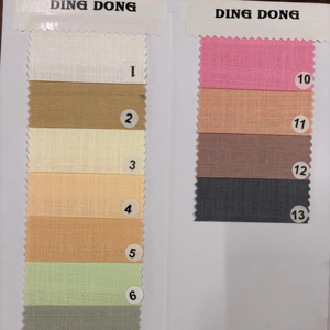 Tissu de chemise en coton, lin et jute de qualité supérieure LuxeBlend, Ding Dong 58, style uni tissé pour robes - Garçons et filles - Product Image 1