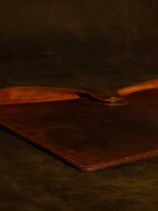 Elegant Durable Genuine Leather Portable <b>Laptop</b> <b>Sleeve</b> for Business Professionals Office Study and Daily Travel GLS-0215 - Product Image 4