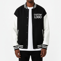 Tendance du moment : Blouson universitaire haut de gamme pour homme, coupe oversize, avec broderie sur la manche en toile, style baseball, long et à capuche, idéal pour l'hiver