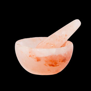 Mortero de sal del Himalaya tallado a mano, nuevo modelo al por mayor, artesanías naturales para el hogar, cocina, uso de condimentos de especias - Product Image 5