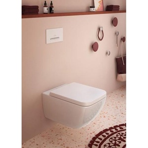 Couvre-siège de toilette rectangulaire blanc alpin VB Venticello 377x455x41mmWC - Product Image 3