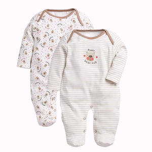 Combinaisons pour bébés filles, automne, spandex/fibre de bambou, vêtements pour nourrissons et tout-petits, boutons-pression, vente en gros, OEM, usine, approvisionnement en vrac, mondial - Product Image 4