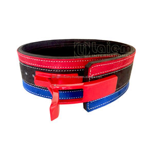 Cinturón de Levantamiento de Pesas Ajustable, de Cuero Vacuno, con Hebilla de Acero Antideslizante, Cómodo, Duradero, con Logotipo Personalizable, Superventas - Product Image 2