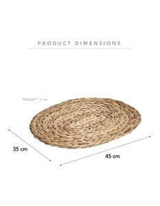 Oval Water Hyacinth Placemats Eco friendly products Made in Vietnam <b>Table</b> decoration Woven Placemat Wholesale - Product Image 3