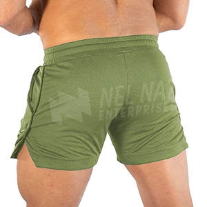 กางเกงขาสั้นเล่นกีฬาผ้าตาข่ายลำลองของผู้ชาย2025แห้งเร็วกางเกงออกกำลังกายวิ่งเข้ายิมฝึกซ้อมผลิตจากผ้าปากีสถาน - Product Image 3